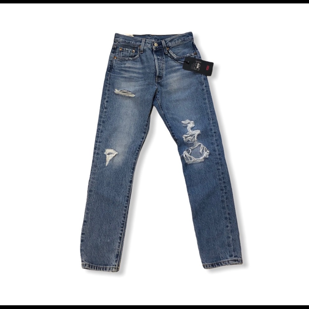 NWT Levis Hi-Rise 501 skinny 25x28